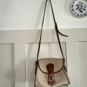 Vintage Tan Dooney and Bourke leather crossbody purse